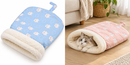Cozy Cat Sleeping Bag with Plush Lining